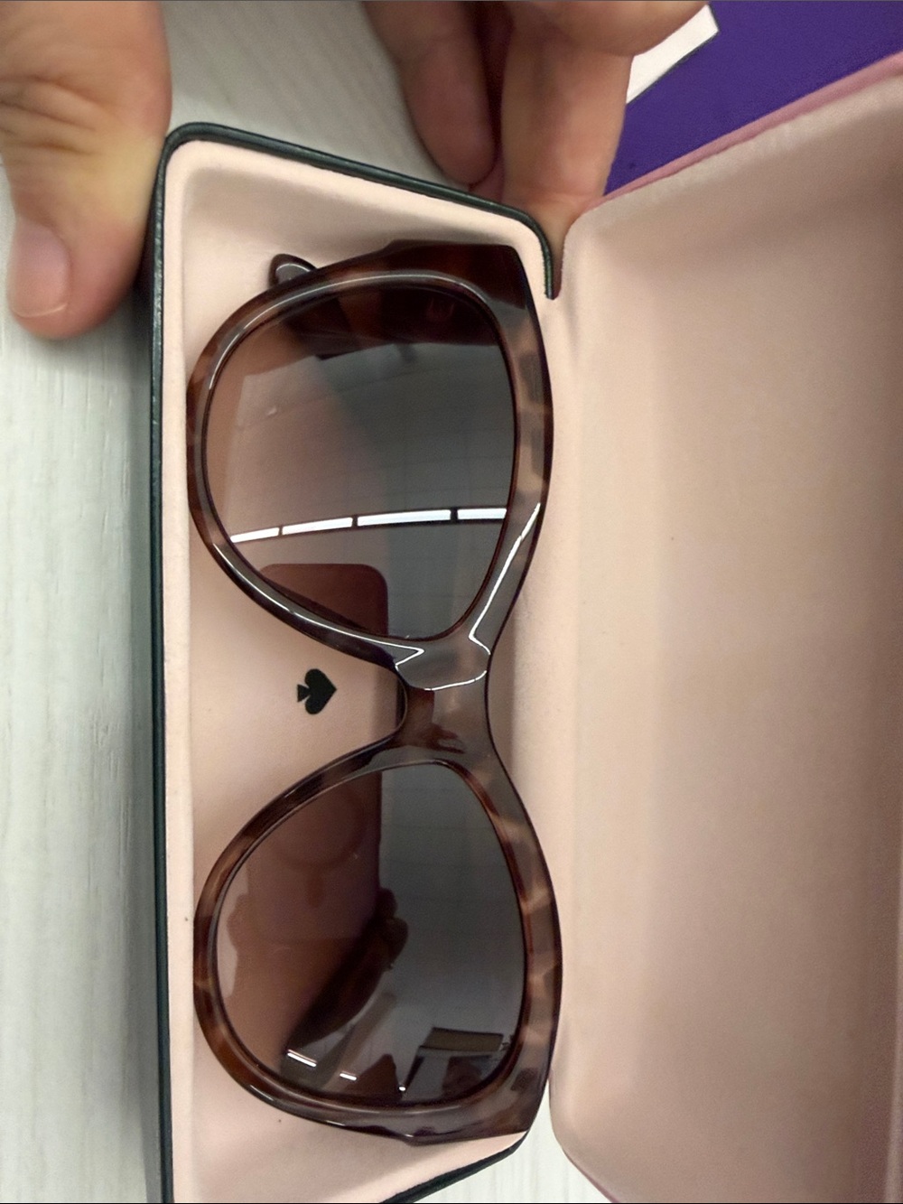 kate spade Brown Tortoise Oversized Women's Sunglasses - Picture 16 of 16